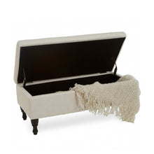 Load image into Gallery viewer, Button-Tufted Upholstered Ottoman With Hidden Storage - Linen