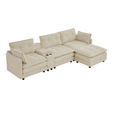Load image into Gallery viewer, Oversized Modular Sectional Sofa With Multi Functional Console