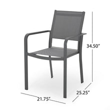 Load image into Gallery viewer, Waterfal - Outdoor Aluminum Dining Chair With Mesh Seat (Set of 2)