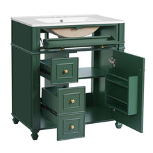 Load image into Gallery viewer, Bathroom Vanity Cabinet With Sink, Soft Close Doors With Door Organizer