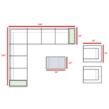 Load image into Gallery viewer, Wicker Sectional Seating Group With Plush Cushions