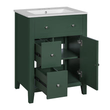 Load image into Gallery viewer, Bathroom Vanity With Basin, Rectangular Cabinet With 2 Drawers And Soft Closing Door