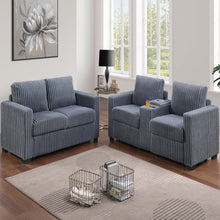 Load image into Gallery viewer, Modern Style 2 Piece Sofa Set With Cup Holders & Charging Port