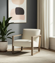 Load image into Gallery viewer, 28" Fabric Lounge Chair - Off White / Ash