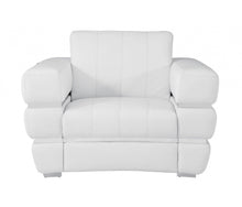 Load image into Gallery viewer, Stripe Top Grade Italian Leather Chair - Winter White