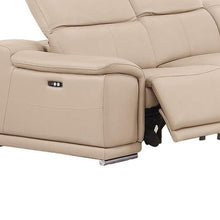 Load image into Gallery viewer, Leather Modular U Shaped Ten Piece Corner Sectional With Console - Beige