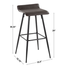 Load image into Gallery viewer, Ale - Contemporary Fixed-Height Bar Stool (Set of 2)