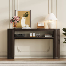 Load image into Gallery viewer, Console Table With Fluted Legs, Open Shelf