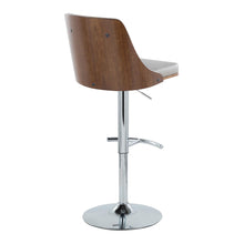 Load image into Gallery viewer, Gianna - Mid Century Modern Adjustable Barstool With Swivel With Rounded T Footrest (Set of 2)