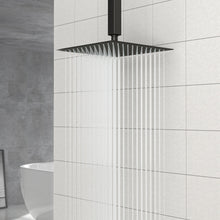 Load image into Gallery viewer, Modern 10" Square Rainfall Shower Head & Stainless Steel Wall Or Ceiling Mount Luxury Spa Shower Panel