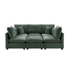 Load image into Gallery viewer, Modern Sectional Sofa U-Shaped With Movable Ottoman Storage Armrests And USB Ports
