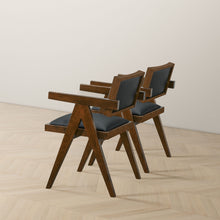 Load image into Gallery viewer, Athena - Dining Chair (Set of 2) - Black / Brown