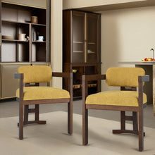 Load image into Gallery viewer, Stylish Indoor Upholstered Wood Dining Chair (Set of 2)