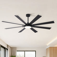Load image into Gallery viewer, Large Ceiling Fan With Dimmable LED Light 8 Blades Remote Control, Reversible DC Motor
