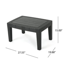 Load image into Gallery viewer, Zephyra - Outdoor 4 Piece Faux Wicker Rattan Chat Set With Water Resistant Cushions - Gray