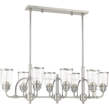 Load image into Gallery viewer, 21'' Eight Light Dimmable Chandelier With Shades - Nickel