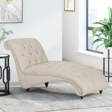 Load image into Gallery viewer, Chaise Lounge With Button Tufted Diamon Stitch