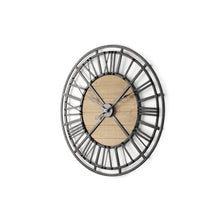 Load image into Gallery viewer, Analog Round Wall Clock (609404) - Black / Natural