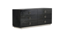 Load image into Gallery viewer, 6 Drawer Double Dresser - Black