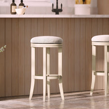Load image into Gallery viewer, Backless Swivel Stool With Upholstered Seat