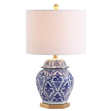 Load image into Gallery viewer, 25" Novelty Table Lamp With Drum Shade - Blue