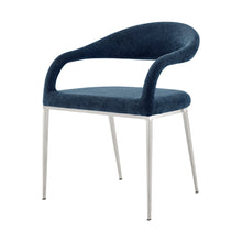 Load image into Gallery viewer, Upholstered Polyester Open Back Dining Arm Chairs (Set of 2) - Blue