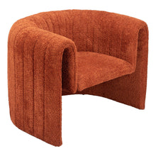 Load image into Gallery viewer, 37" Modern Sherpa And Upholstered Tufted Arm Chair - Burnt Orange