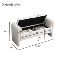 Load image into Gallery viewer, Modern Teddy Upholstered Large Bed End Bench With Arms And Storage