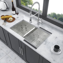Load image into Gallery viewer, 16 Gauge Undermount Double Bowl Kitchen Sink With 9" Deep Bowls - Brushed Nickel