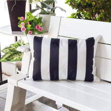 Load image into Gallery viewer, Horizon - Stripe Pillow Outdoor & Indoor - Black