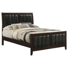 Load image into Gallery viewer, Full Panel Bed With Tufted Headboard Frame - Brown