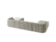 Load image into Gallery viewer, Velvet U Shaped Sofa Chaise Sectional With Toss Pillows - Cream