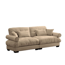 Load image into Gallery viewer, Modern Oversize Sofa With Cloud Like Comfort, Featuring Waist And Throw Pillows