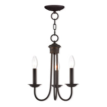Load image into Gallery viewer, 16" Three Light Dimmable Chandelier With Shades - Bronze