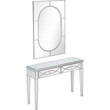 Load image into Gallery viewer, Mirrored Glass Console Table And Drawers - Silver