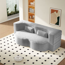 Load image into Gallery viewer, Floor Sofa With 2 Pillows, Convertible Twin Size Mattress For Living Room