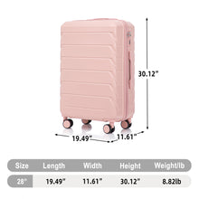 Load image into Gallery viewer, Hard Shell Luggage With Scratch Resistant Surface, 4 Wheels, Combination Lock & Side Hooks
