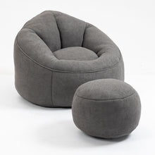 Load image into Gallery viewer, Bedding Bean Bag Sofa Chair High Pressure Foam With Footrest