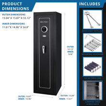 Load image into Gallery viewer, 5.51 Cubic Ft Biometric Keypad Riflesafe - Black