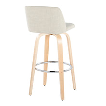 Load image into Gallery viewer, Toriano - Contemporary, Fixed Height Barstool Swivel & Round Footrest (Set of 2)