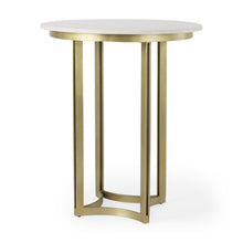 Load image into Gallery viewer, 36" Marble Pedestal Base Round Top Dining Table - Gray