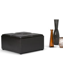 Load image into Gallery viewer, Avalon - Square Coffee Table Storage Ottoman - Tanners Brown