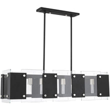 Load image into Gallery viewer, 19" Eight Light Dimmable Chandelier With Shades - Black