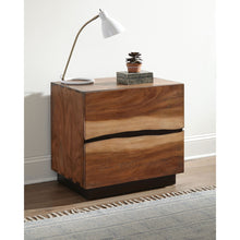 Load image into Gallery viewer, 2 Drawer Nightstand With Drawer - Brown