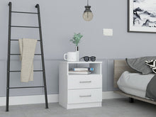 Load image into Gallery viewer, Modern And Stylish Particle Bedroom Nightstand - White