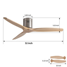 Load image into Gallery viewer, Low Profile Flush Mount Ceiling Fan Without Light