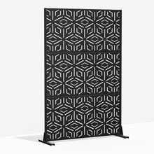 Load image into Gallery viewer, Three Panel Screen Room Divider (720075) - Black