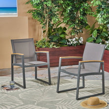 Load image into Gallery viewer, Aresha - Metal Outdoor Dining Armchair (Set of 2) - Gray