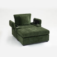 Load image into Gallery viewer, Modern Oversized Chair With Ottoman, Cupholders And USB Charging Ports