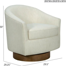Load image into Gallery viewer, Upholstered Swivel Chair - Cream